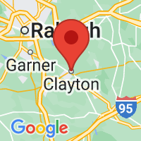 Map of Clayton, NC US